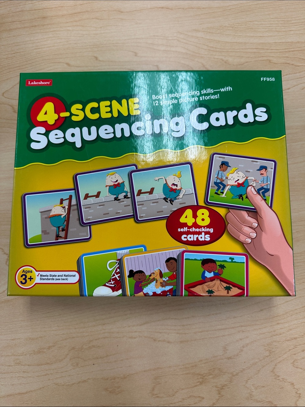 Lakeshore 4-Scene Sequencing Cards - Green/Yellow